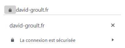 Le cadenas nous montre que ce site est sécurisé grâce à un certificat SSL actif et valide